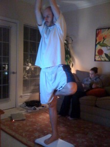Tree pose on Wii Yoga